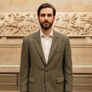 Lauren‎ Ralph Lauren Tweed Herringbone 100% Lambswool Brown Blazer Size 43L